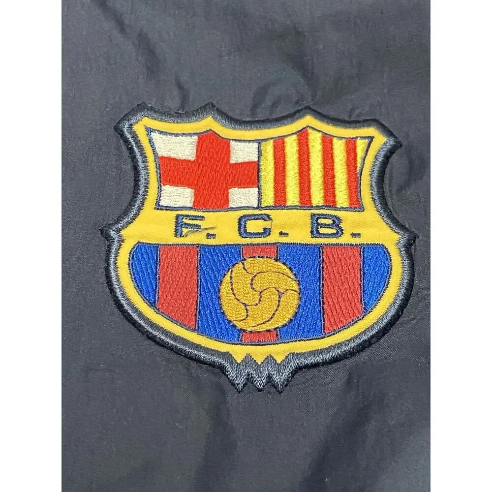 Vintage Barcelona Spain Training Top Jacket Raincoat Coat 1990's Nike Size XL - Picture 3 of 8